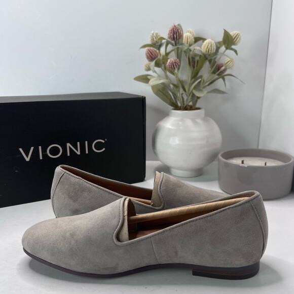 Vionic Willa Slip-on Suede Slip On Flat Dark Taupe Women 6M Tried On - Picture 7 of 10
